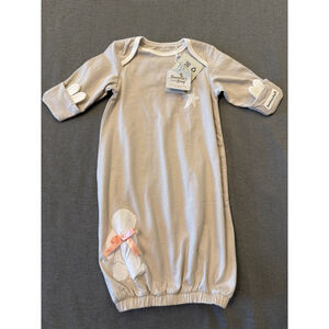 Bunnies by the Bay Bloom's Organic Gown Certified Organic Cotton 0-3 Months NWTS